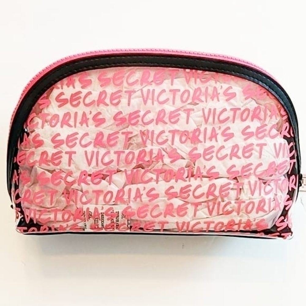 VS Victoria's secret scribble clear travel bag new